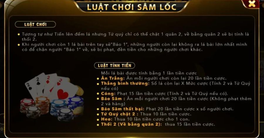 Luật chơi game bài Sâm Lốc